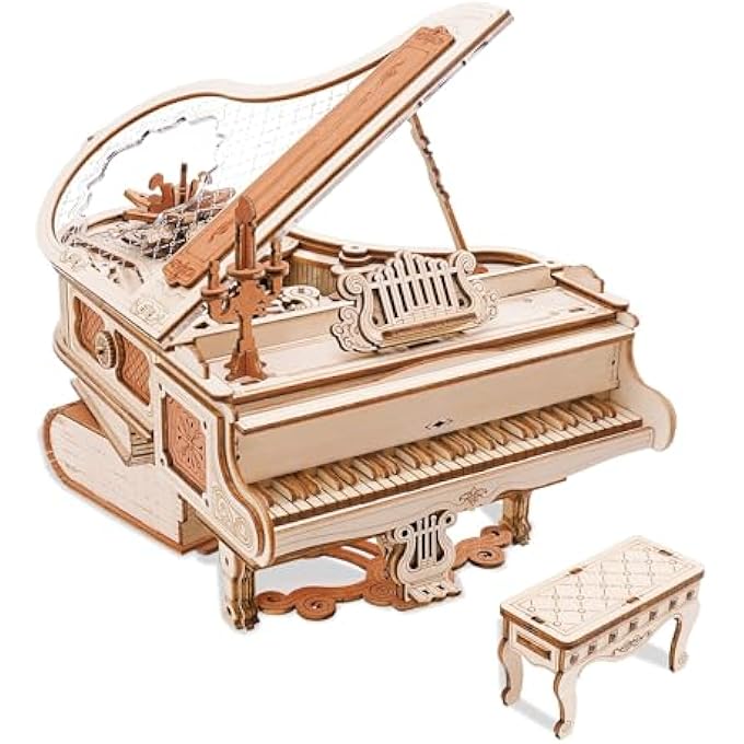3D WOODEN MODEL KITS FOR ADULTS 3D PUZZLES MAGIC PIANO MUSICAL BOX MECHANICAL MODEL BUILDING SETS CRAFTS 3D JIGSAWS 223PCS - Image 1